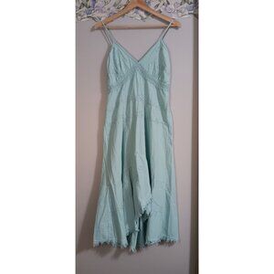 Boho Cotton Light Blue Women's Dress